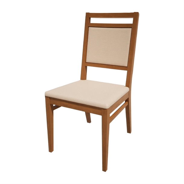 Bolero Bespoke Bia A Side Chair in Cream/Oak (Direct)