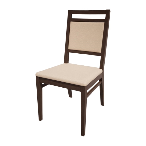 Bolero Bespoke Bia A Side Chair in Cream/Wenge (Direct)