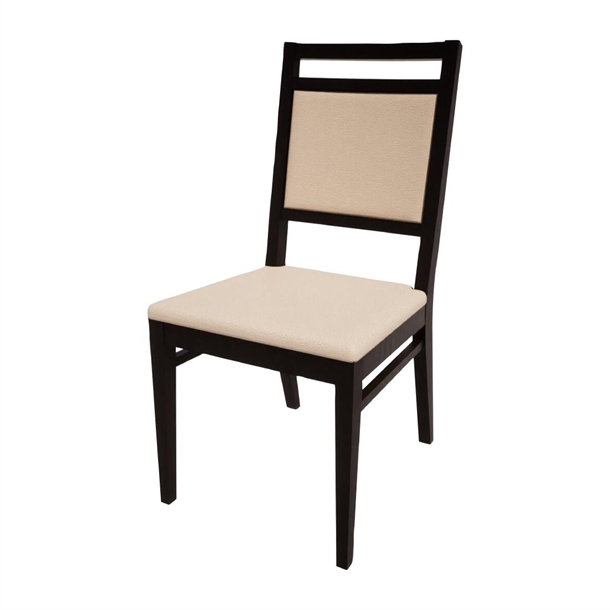 Bolero Bespoke Bia A Side Chair in Cream/Charcoal (Direct)