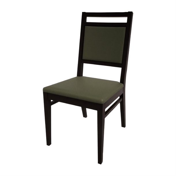 Bolero Bespoke Bia A Side Chair in Olive/Charcoal (Direct)