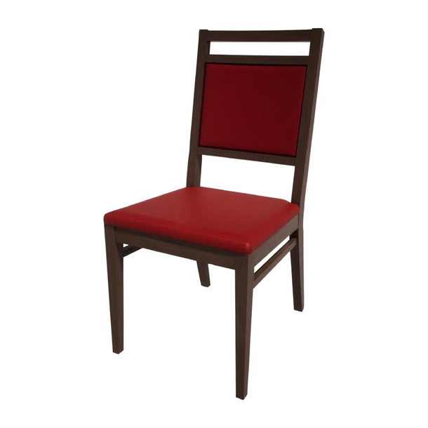Bolero Bespoke Bia A Side Chair in Red/Wenge (Direct)