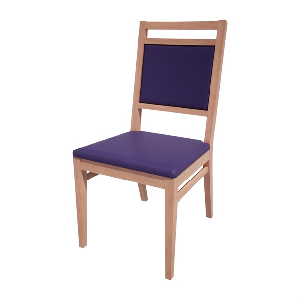 Bolero Bespoke Bia A Side Chair in Blue/Beech (Direct)