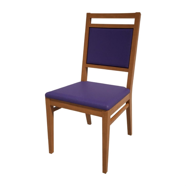 Bolero Bespoke Bia A Side Chair in Blue/Oak (Direct)