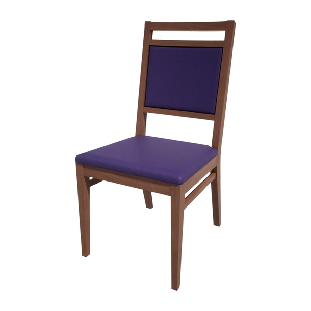 Bolero Bespoke Bia A Side Chair in Blue/Walnut (Direct)