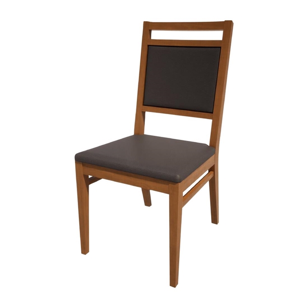 Bolero Bespoke Bia A Side Chair in Anthracite/Oak (Direct)