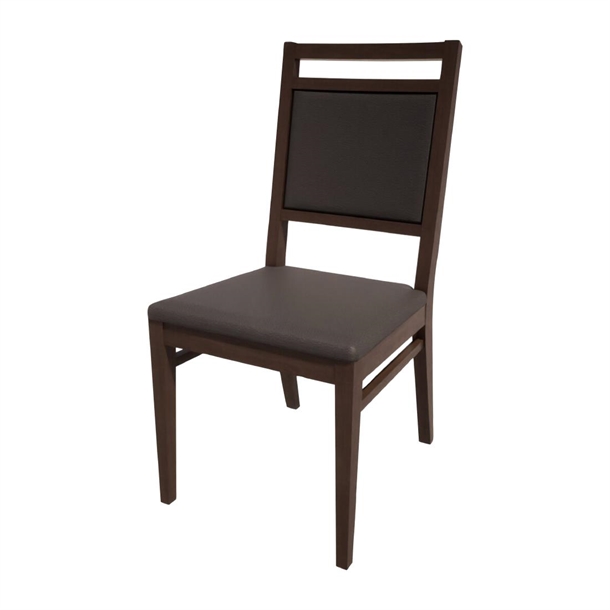 Bolero Bespoke Bia A Side Chair in Anthracite/Wenge (Direct)