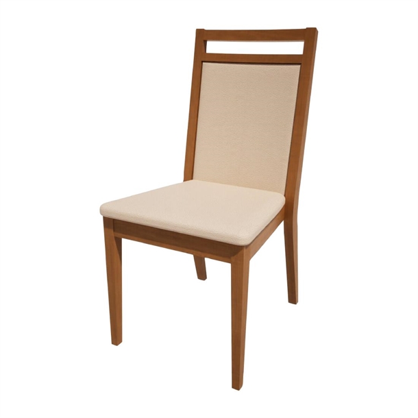 Bolero Bespoke Bia B Stacking Chair in Cream/Oak (Direct)