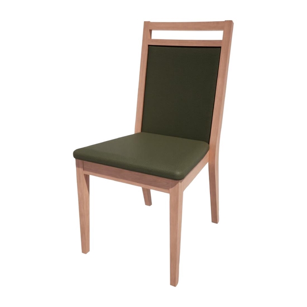 Bolero Bespoke Bia B Stacking Chair in Olive/Beech (Direct)