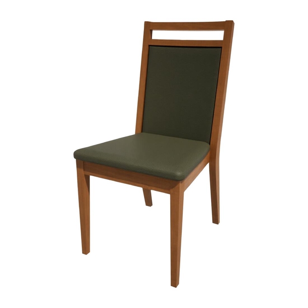 Bolero Bespoke Bia B Stacking Chair in Olive/Oak (Direct)