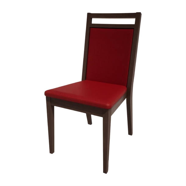 Bolero Bespoke Bia B Stacking Chair in Red/Wenge (Direct)