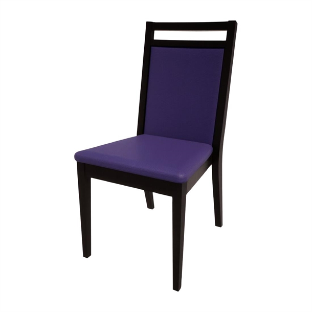 Bolero Bespoke Bia B Stacking Chair in Blue/Charcoal (Direct)