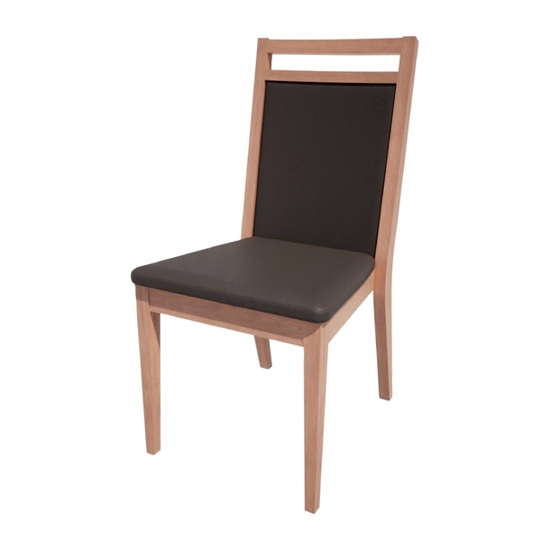 Bolero Bespoke Bia B Stacking Chair in Anthracite/Beech (Direct)