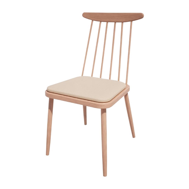 Bolero Bespoke Frank Side Chair in Cream/Beech (Direct)