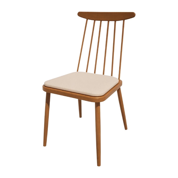 Bolero Bespoke Frank Side Chair in Cream/Oak (Direct)