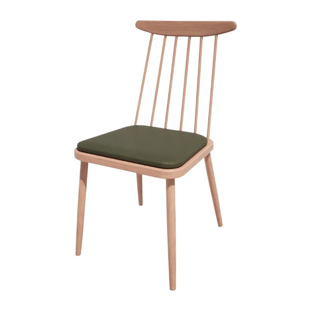 Bolero Bespoke Frank Side Chair in Olive/Beech (Direct)