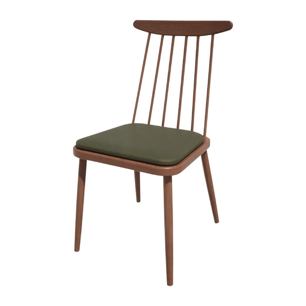 Bolero Bespoke Frank Side Chair in Olive/Walnut (Direct)