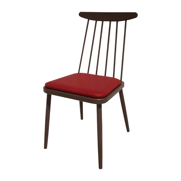 Bolero Bespoke Frank Side Chair in Red/Wenge (Direct)