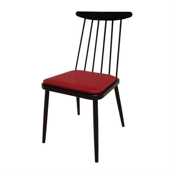 Bolero Bespoke Frank Side Chair in Red/Charcoal (Direct)