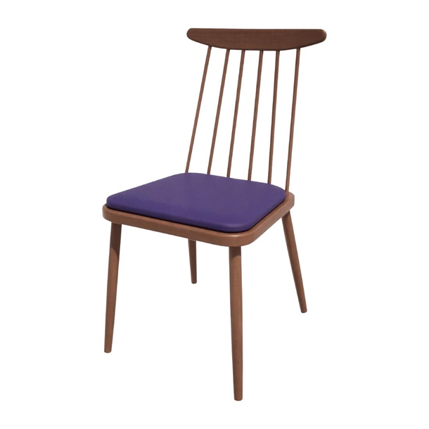 Bolero Bespoke Frank Side Chair in Blue/Walnut (Direct)