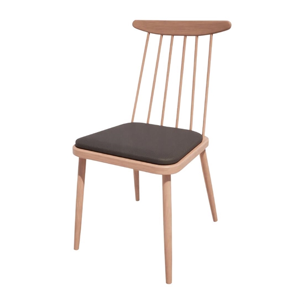Bolero Bespoke Frank Side Chair in Anthracite/Beech (Direct)