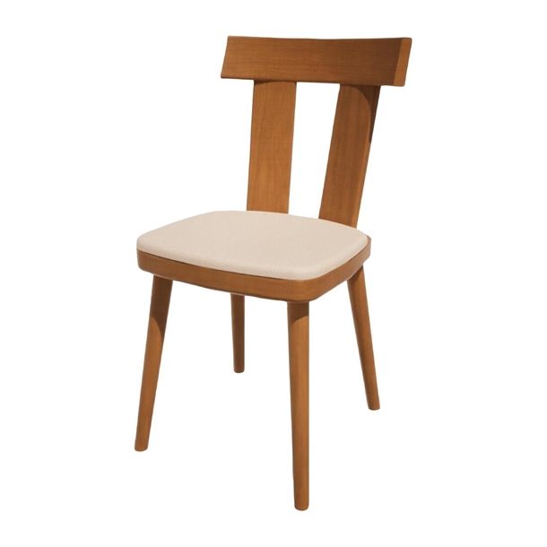 Bolero Bespoke Bamba Side Chair in Cream/Oak (Direct)