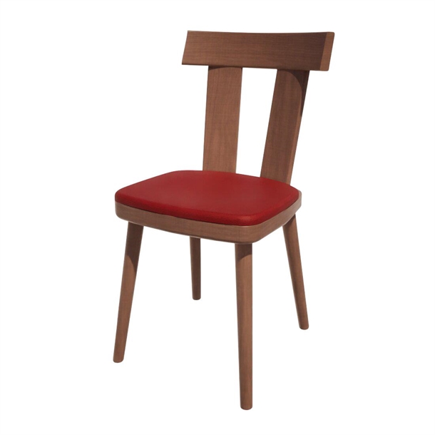 Bolero Bespoke Bamba Side Chair in Red/Walnut (Direct)