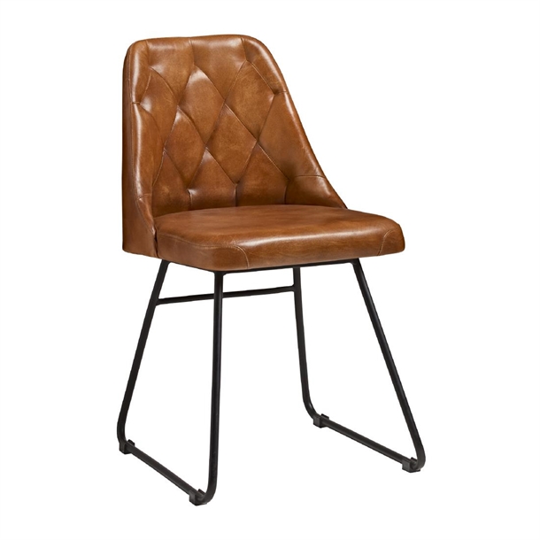 Harland Side Chair Leather Bruciato (Pack 2) (Direct)