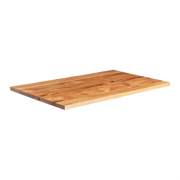 Solid Oak Natural Rectangular Table Top 1200x700mm (Direct)
