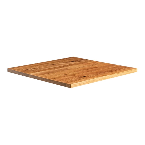Solid Oak Natural Square Table Top 600x600mm (Direct)