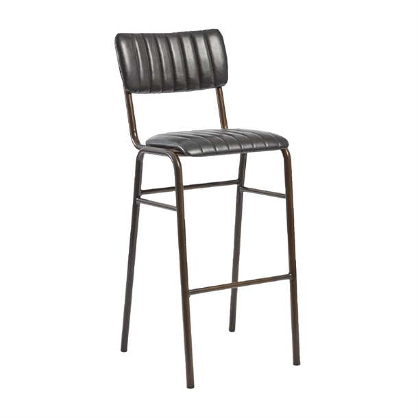 Tavo Stacking Bar Stool Vintage Black (Pack 2) (Direct)