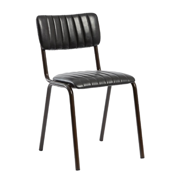 Tavo Stacking Side Chair Vintage Black (Pack 2) (Direct)