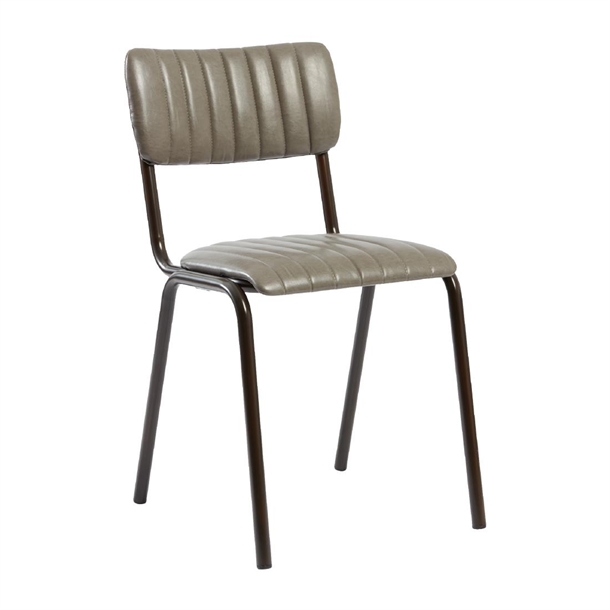 Tavo Stacking Side Chair Vintage Dark Grey (Pack 2) (Direct)