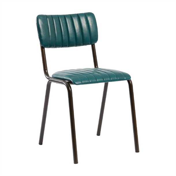 Tavo Stacking Side Chair Vintage Teal (Pack 2) (Direct)