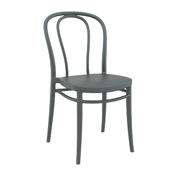 Victor Side Chair Dark Grey (Pack 2) (Direct)
