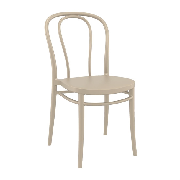 Victor Side Chair Taupe (Pack 2) (Direct)