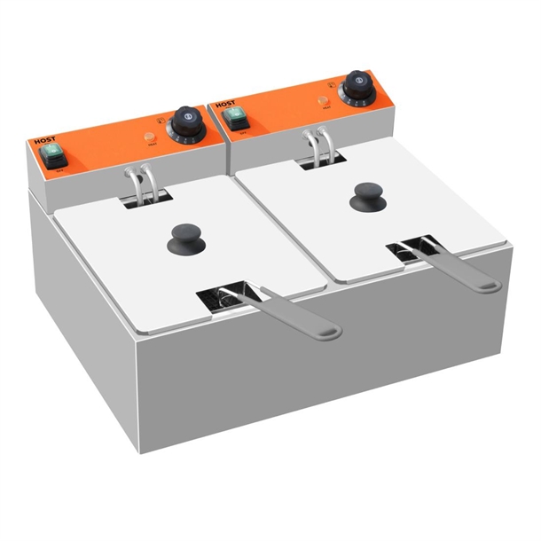 HOST Electric Fryer Double - 3kW 5Ltr  HOST0575FD