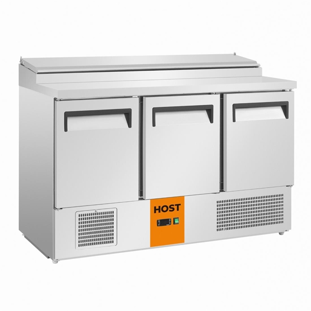 HOST Prep Counter Fridge with GN Compatible Topper - 3 Door  HOST1302PR