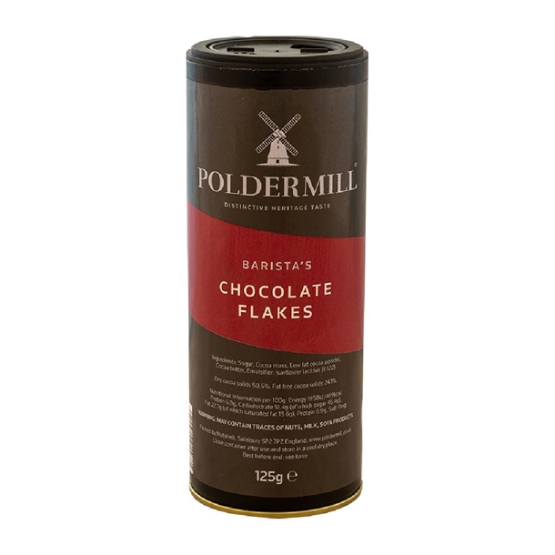 Poldermill&nbsp;Choc&nbsp;Dark&nbsp;Flake&nbsp;Shaker&nbsp;Drums&nbsp;- 125g