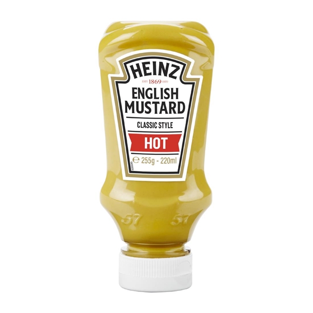 Heinz Table Top Hot English Mustard - 220ml (Case 8)