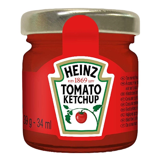 Heinz Tomato Ketchup Mini Glass Jar 39g (Case 80)