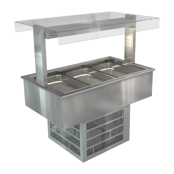 Cossiga LinearSeries Refrigerated DropIn Well FlatTop SneezeGuard 1145mm(Direct)