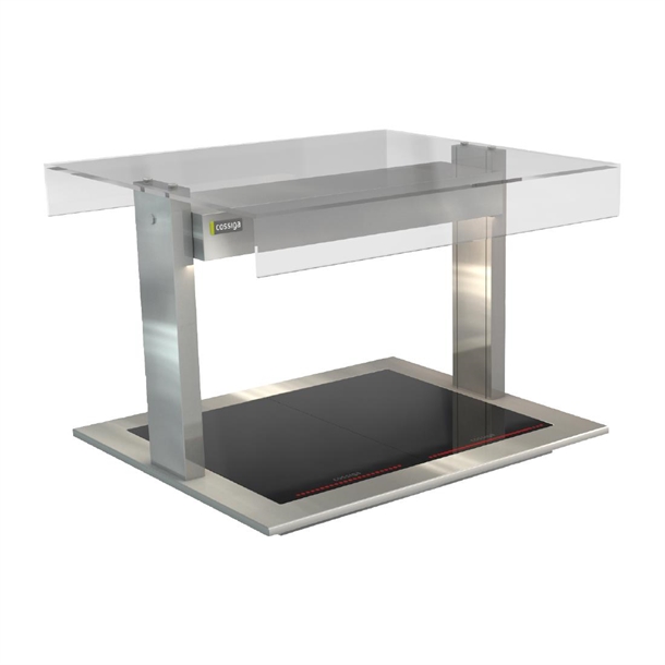 Cossiga LinearSeries DropIn Ceramic Hotplate FlatTop SneezeGuard 805mm(Direct)