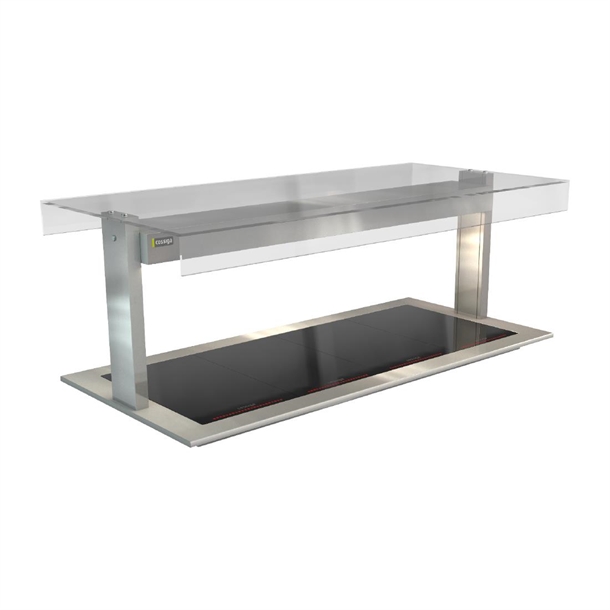 Cossiga LinearSeries DropIn Ceramic Hotplate FlatTop SneezeGuard 1485mm(Direct)