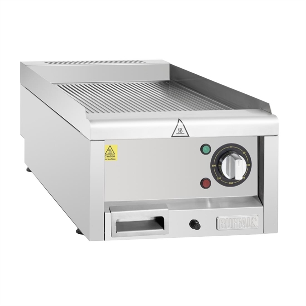 Buffalo 600 Series Ribbed Electric Griddle - 400mm 2.9kW