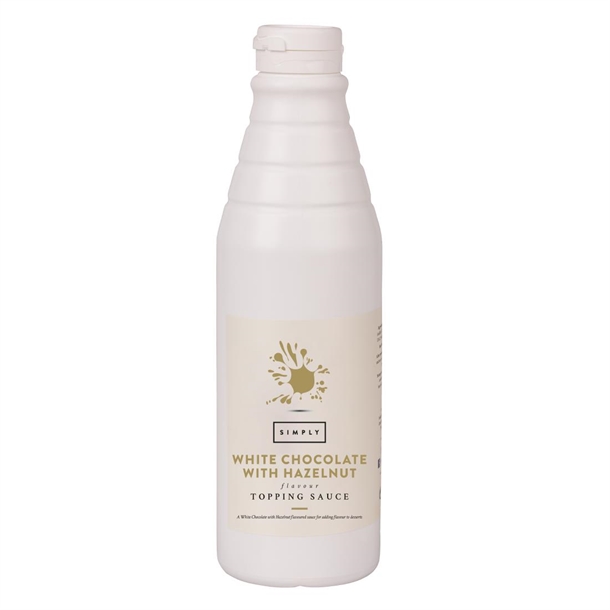 Simply Topping Sauce White Chocolate with Hazelnut Flavouring - 1kg
