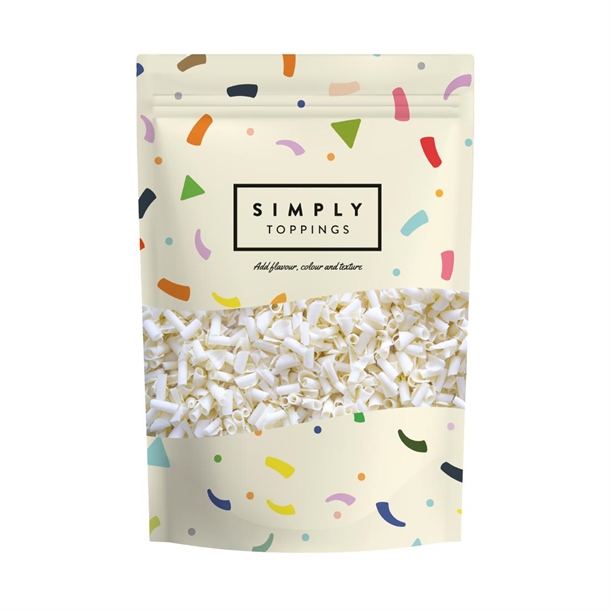 Simply Toppings White Chocolate Blossoms (Curls) - 300g