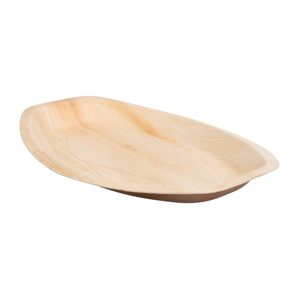 Fiesta kompostierbare ovale Palmenblatt-Teller 360mm (100 Stück)