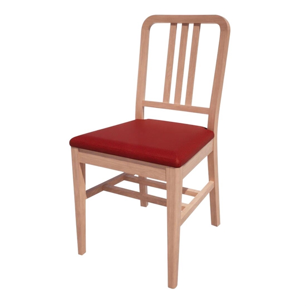Bolero Bespoke Vicky Side Chair in Red/Beech (Direct)