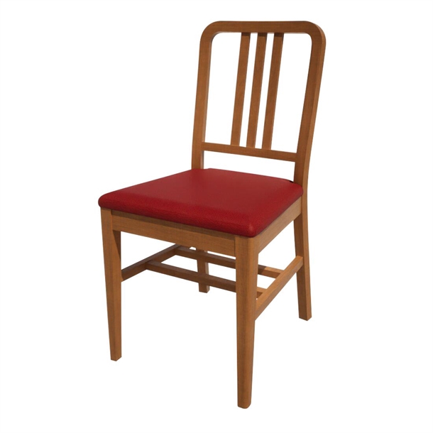 Bolero Bespoke Vicky Side Chair in Red/Oak (Direct)