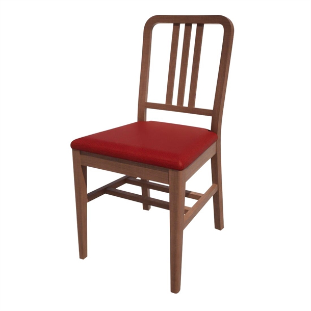 Bolero Bespoke Vicky Side Chair in Red/Walnut (Direct)